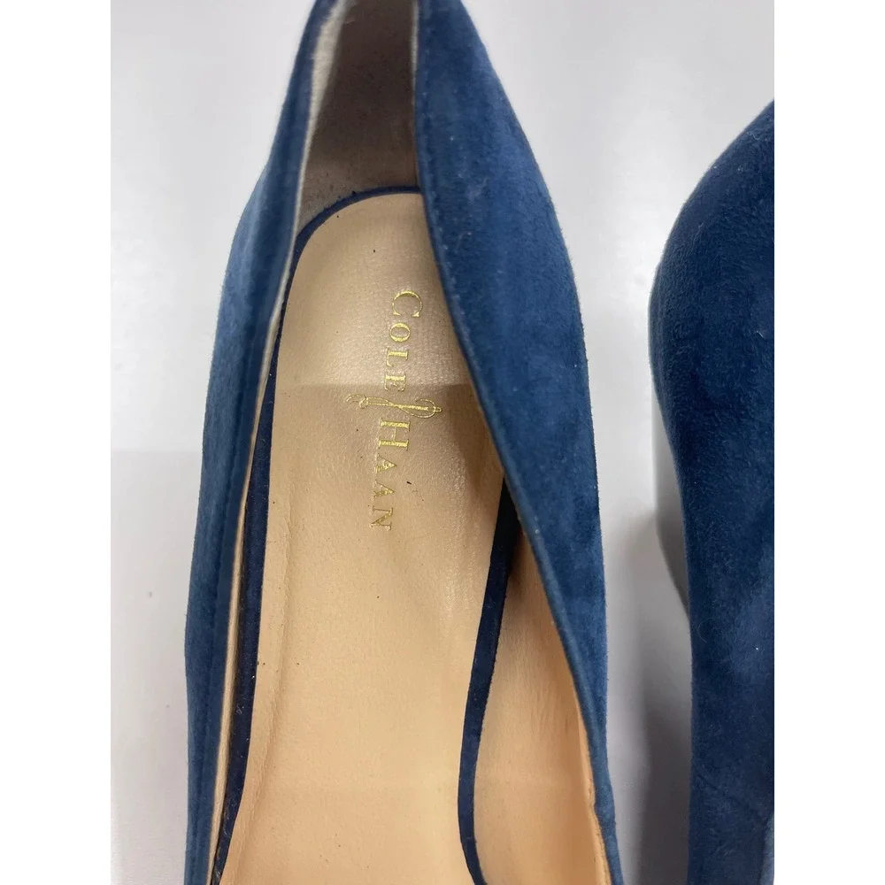 Cole Haan Nike Air Blue Suede Wedge Pumps Shoes Womens 9.5 B D40826